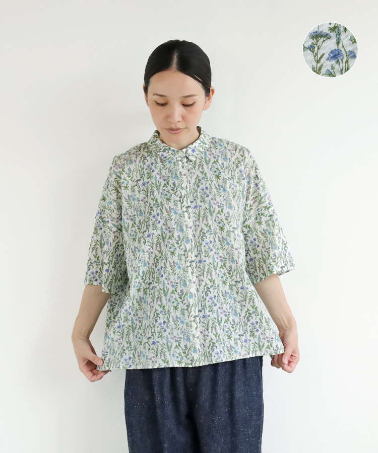 ノフル nofl *コットンシルクローブ*M-L綿絹ブルーロング羽織natural organic fashion life(25-2506-249)【21G52】 ナチュラル服通販サイト ノフル