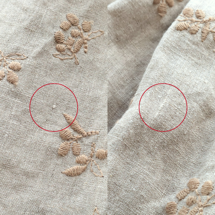 ネップ、糸の飛び込み