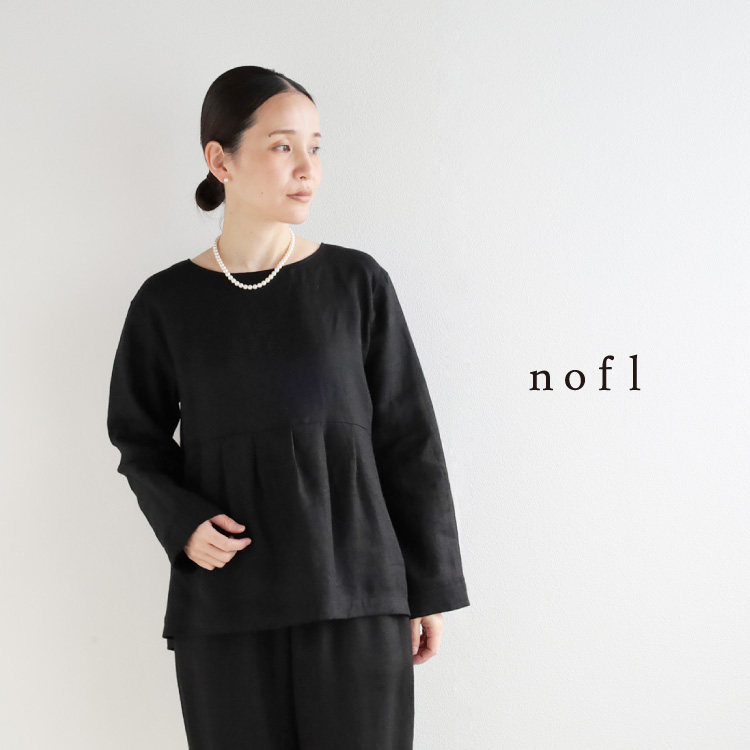 nofl リトアニアリネンタック切替ブラウス
