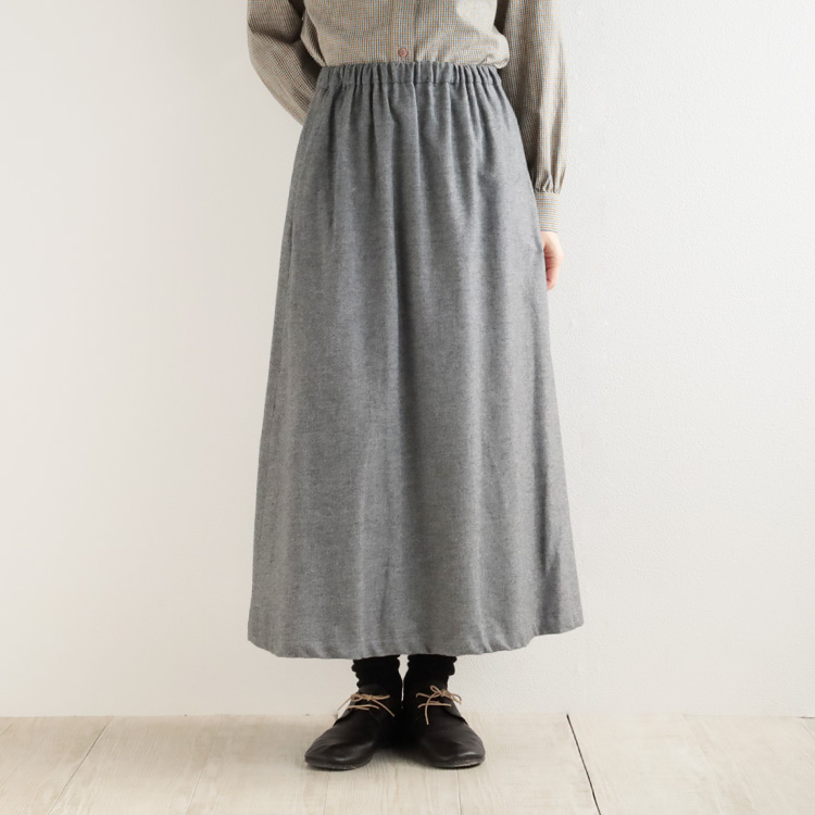 nofl】甘撚りビエラAラインスカート 644212070 | ナチュラル服通販