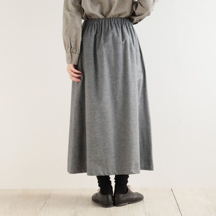 nofl】甘撚りビエラAラインスカート 644212070 | ナチュラル服通販