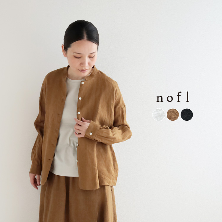 nofl フレンチリネンキャンバスワッシャーシャツジャケット