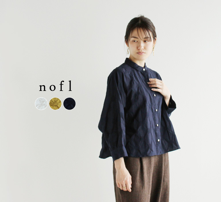nofl】綿麻ドットジャガードブラウス 644300540 | ナチュラル服通販