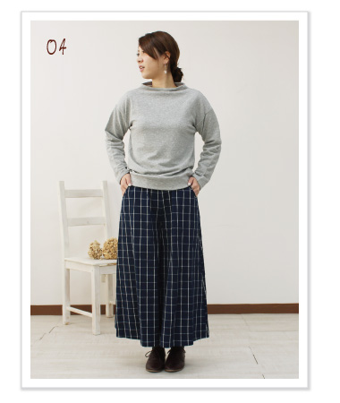 douxbleu トルファン裏毛ハイネックプルオーバー コーディネイト04