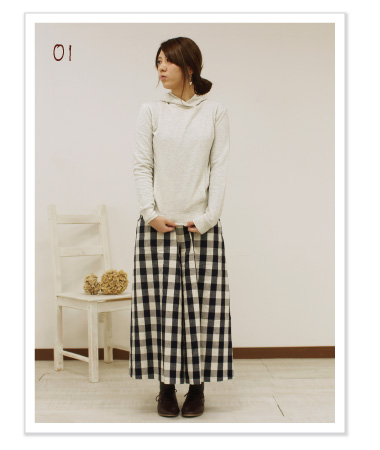 douxbleu トルファン裏毛パーカー コーディネイト01