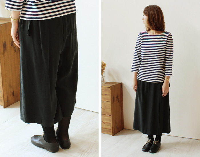 douxbleu モールスキンラップパンツ