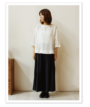 douxbleu クルーネックブラウス コーディネイト03