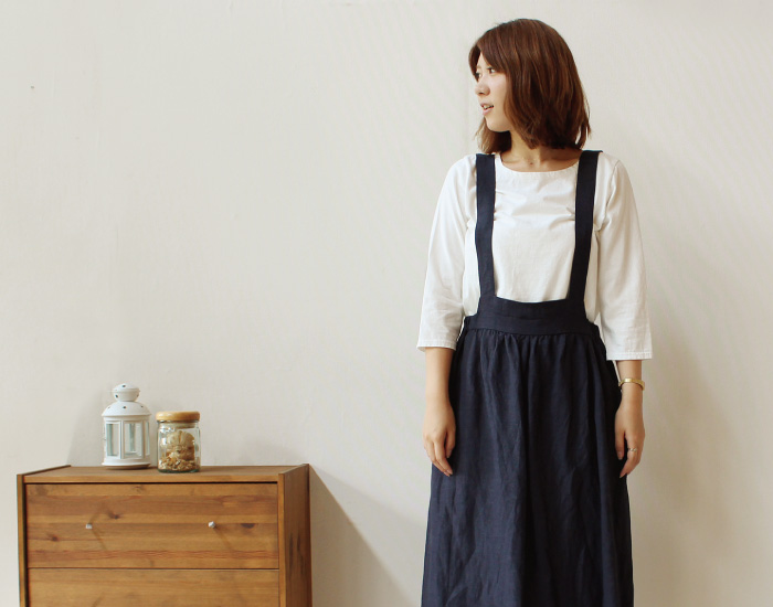 douxbleu 肩紐ロングサロペット