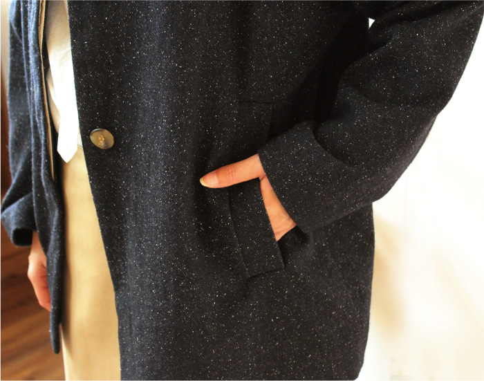 YARRA シルク混ネップコート
