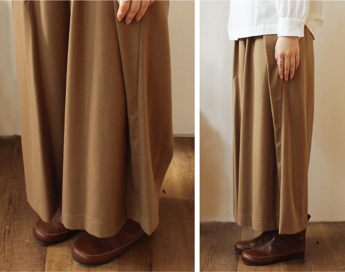 douxbleu サキソニーストレッチワイドパンツ