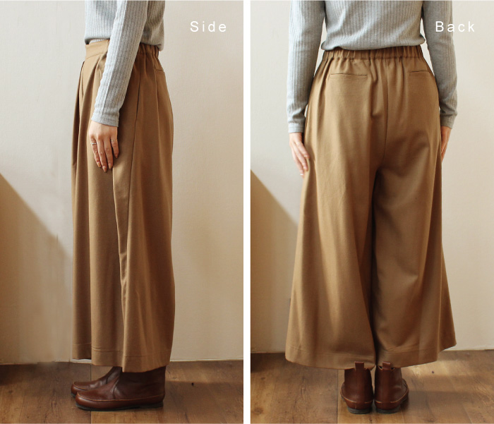 douxbleu サキソニーストレッチワイドパンツ