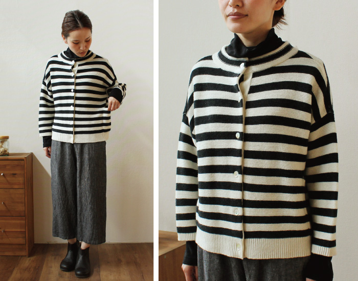 YARRA イタリーラム2WAYニット