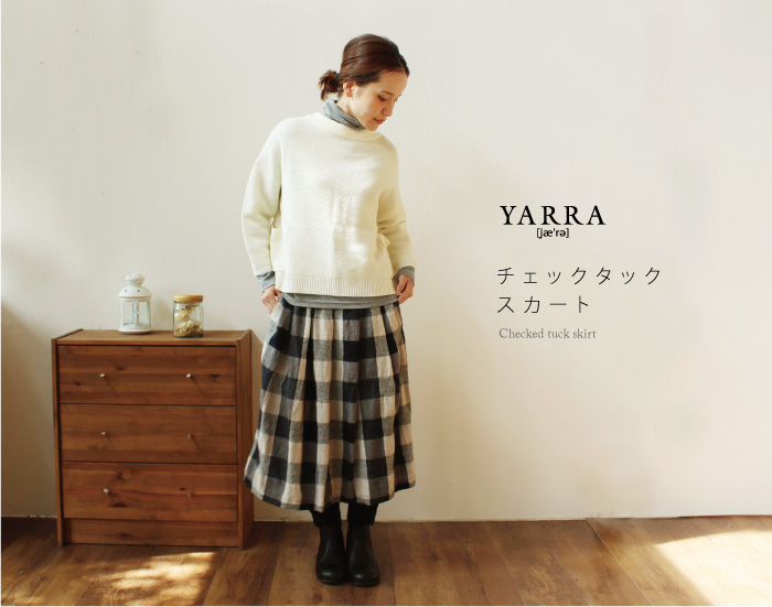 YARRAチェックタックスカート