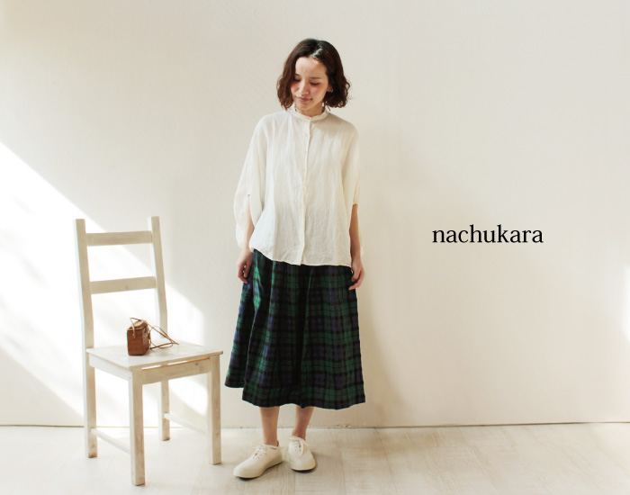 nachukara リネンビッグシルエットシャツ