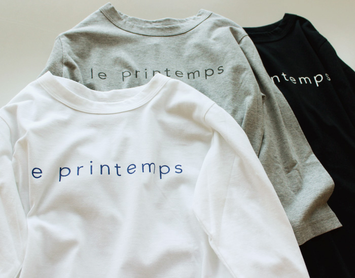 nachukara コットンプリント七分袖Tシャツ