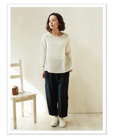 YARRAラップ風ベルトパンツ コーディネイト01