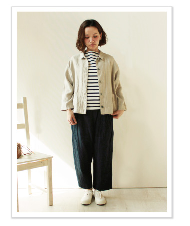 YARRAラップ風ベルトパンツ コーディネイト02