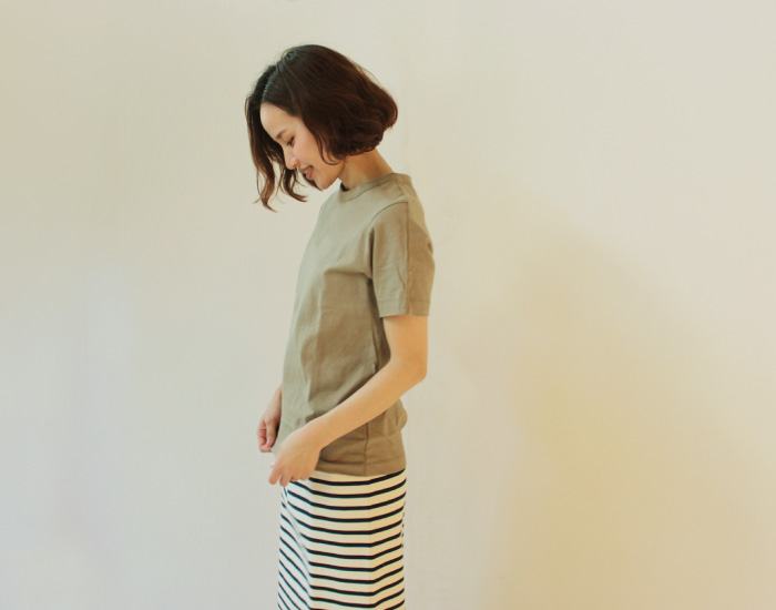 NARU ラフィー天竺半袖クルーネックTシャツ