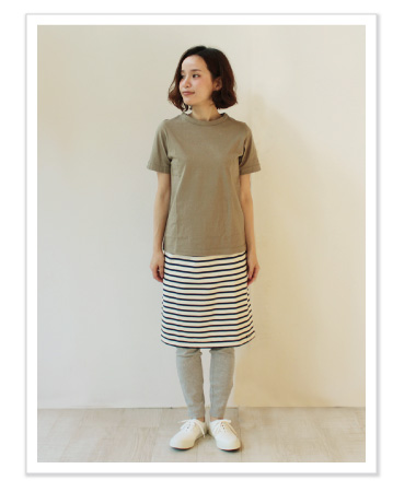Le minor ボーダースカート コーディネイト01