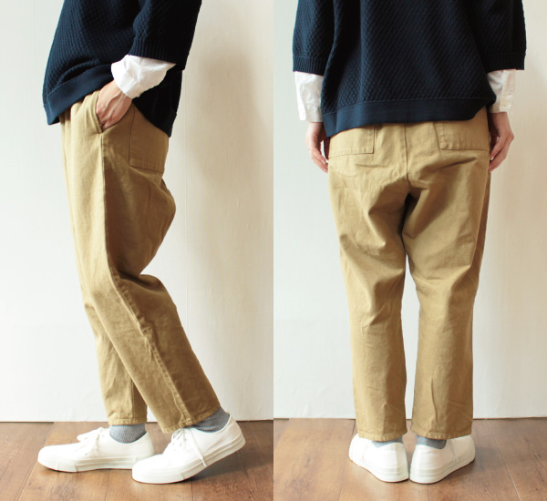 YARRAデニムサルエルパンツ横・うしろ