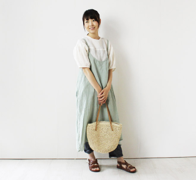 着用 全身 ミント