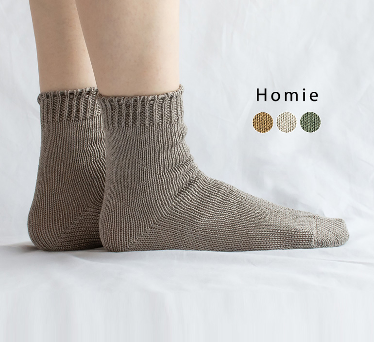 Homie リネンリブソックス