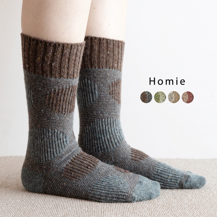 Homie ネップジャガードドットソックス