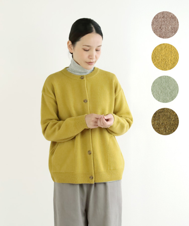 nofl】アルパカウールクルーネックカーディガン 644003620